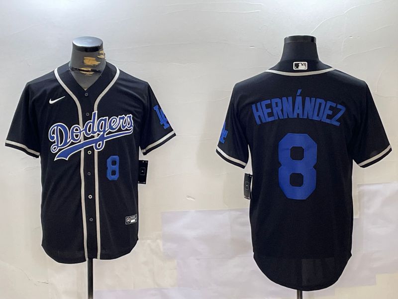 Men Los Angeles Dodgers #8 Hernandez Black Game 2024 Nike MLB Jersey style 11203->los angeles dodgers->MLB Jersey